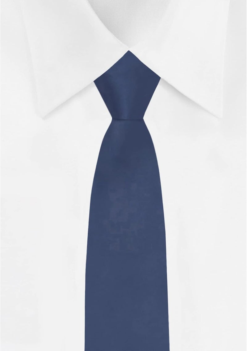 Jacob Alexander Boy's 11" Pretied Solid Color Zipper Tie - Image 2
